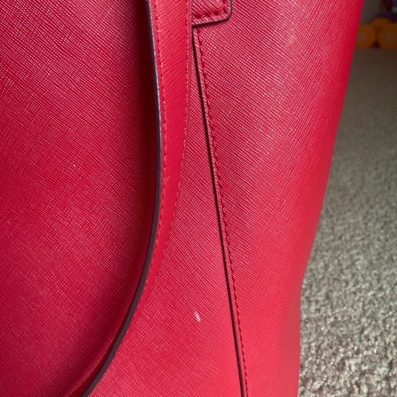 Leather Kate Spade Red Tote and Matching Wallet - Picture 4 of 11